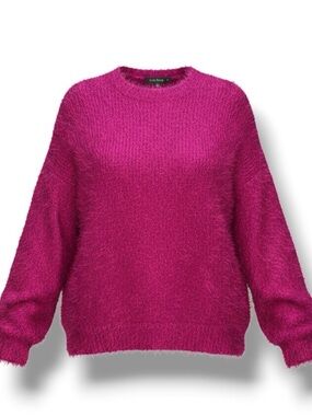 Context XL "Magenta Jewel" Eyelash Sweater $68 MSRP Exclusively Lord & Taylor